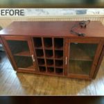 furniture refinishing cabinet before